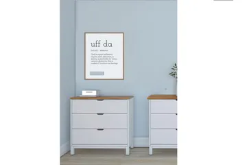 Crotone Kommode 76x39 cm 3 Skuffer - Hvit - Oppbevaring - Oppbevaringsmøbler - Kommode - Entrekommode