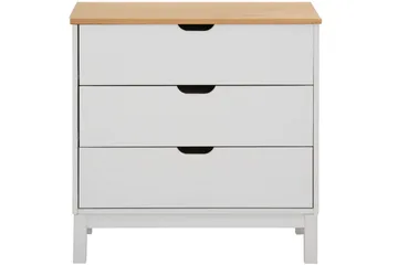 Crotone Kommode 76x39 cm 3 Skuffer - Hvit - Oppbevaring - Oppbevaringsmøbler - Kommode - Entrekommode