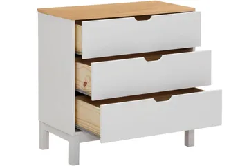 Crotone Kommode 76x39 cm 3 Skuffer - Hvit - Oppbevaring - Oppbevaringsmøbler - Kommode - Entrekommode