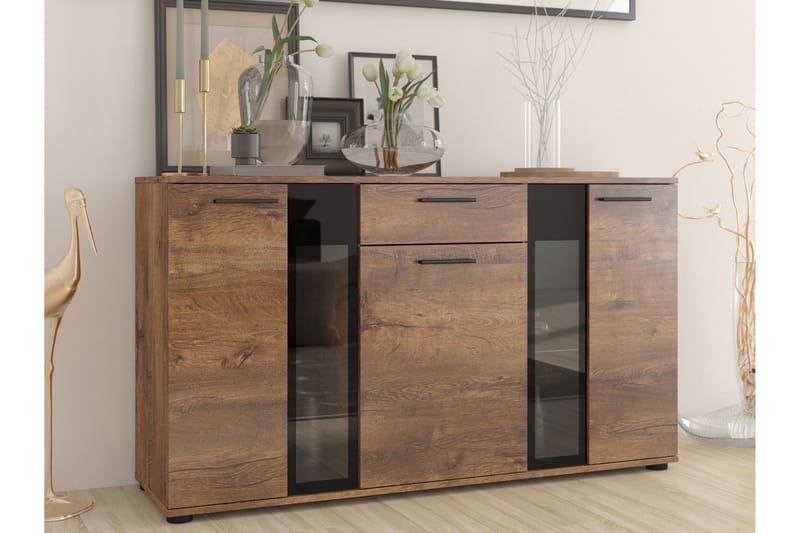 Deardorf Komoda 140 cm - Tre/natur/Hvit - Oppbevaring - Oppbevaringsmøbler - Kommode - Entrekommode