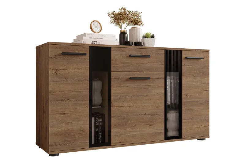 Deardorf Komoda 140 cm - Tre/natur/Hvit - Oppbevaring - Oppbevaringsmøbler - Kommode - Entrekommode