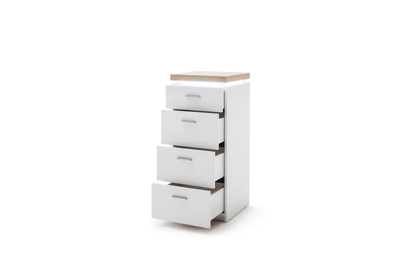 Degaust Kommode 42 cm - Hvit / Eik - Oppbevaring - Oppbevaringsmøbler - Kommode - Entrekommode