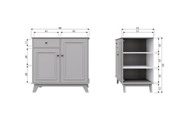 Kommode Southwick 98 cm - Offwhite - Oppbevaring - Oppbevaringsmøbler - Kommode - Entrekommode