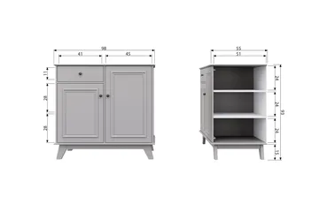 Portsea Kommode 98 cm - Offwhite - Oppbevaring - Oppbevaringsmøbler - Kommode - Entrekommode