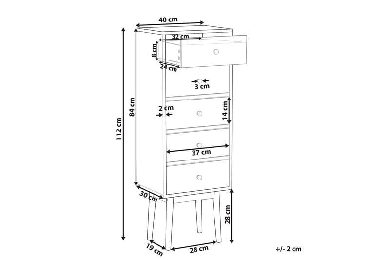 Skap Marissah - Tre|Natur - Oppbevaring - Oppbevaringsmøbler - Kommode - Entrekommode