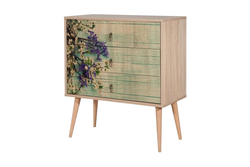 Vellavie Kommode Kirsebærblomst - Grønn/Brun - Oppbevaring - Oppbevaringsmøbler - Kommode - Entrekommode