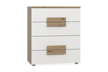 Eochar Kommode 80 cm - Brun/Hvit - Oppbevaring - Oppbevaringsmøbler - Kommode