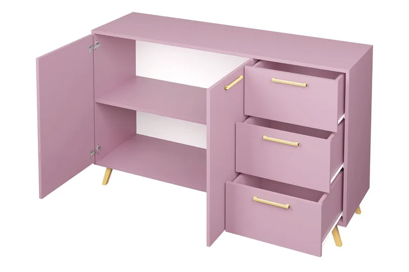 Escaldes Kommode 41x139 cm - Blå/Gull - Oppbevaring - Oppbevaringsmøbler - Kommode