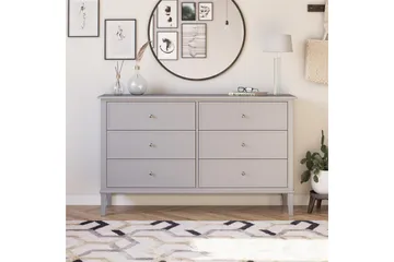 Evgeni Kommode 6 skuffer - Grå - Oppbevaring - Oppbevaringsmøbler - Kommode