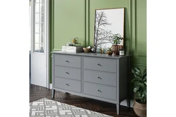 Evgeni Kommode 6 skuffer - Grå - Oppbevaring - Oppbevaringsmøbler - Kommode