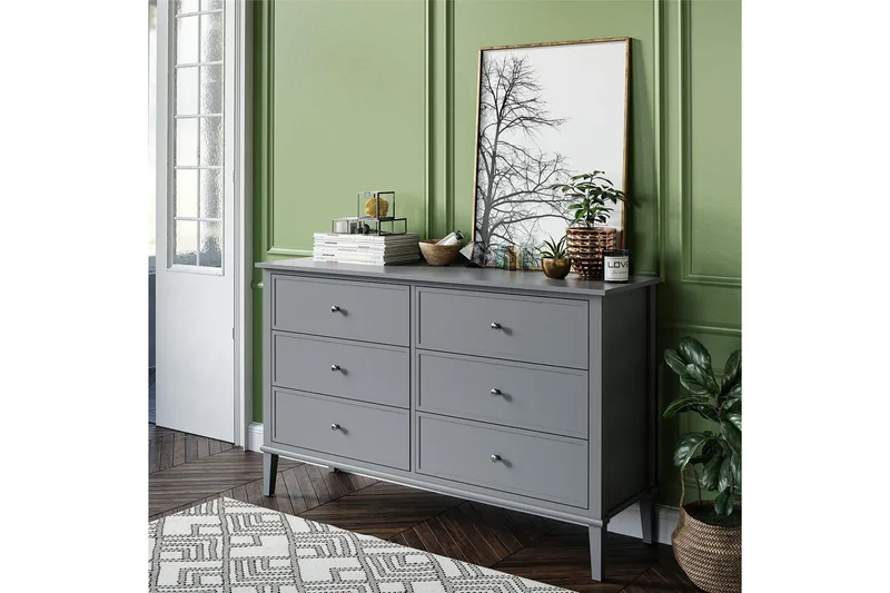Evgeni Kommode 6 skuffer - Grå - Oppbevaring - Oppbevaringsmøbler - Kommode