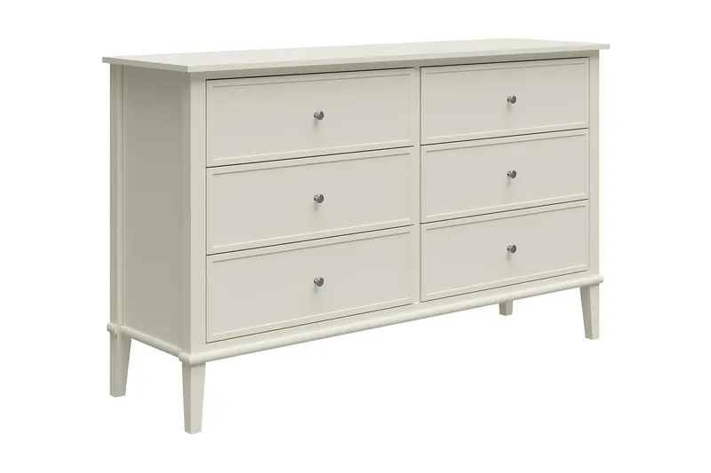 Evgeni Kommode 6 skuffer, Hvit
