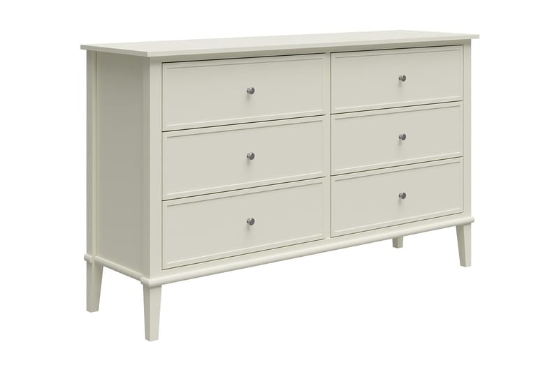 Evgeni Kommode 6 skuffer, Hvit