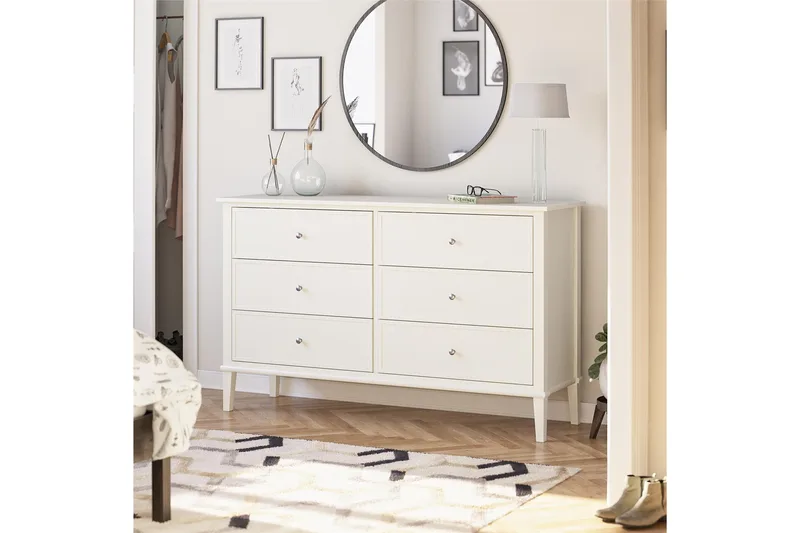 Evgeni Kommode 6 skuffer - Hvit - Oppbevaring - Oppbevaringsmøbler - Kommode