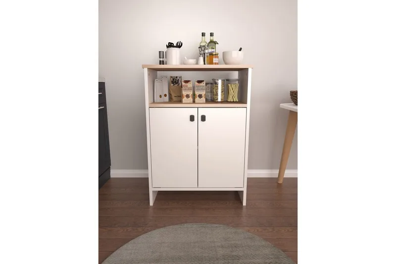 Flerbruks Kapasitetskap Cladells Sonomo / Hvit - Hvit - Oppbevaring - Oppbevaringsmøbler - Kommode