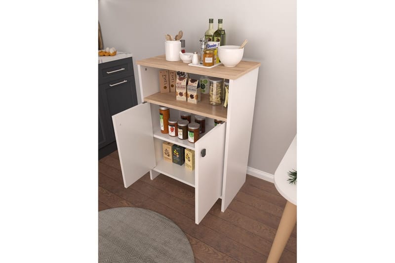 Flerbruks Kapasitetskap Cladells Sonomo / Hvit - Hvit - Oppbevaring - Oppbevaringsmøbler - Kommode