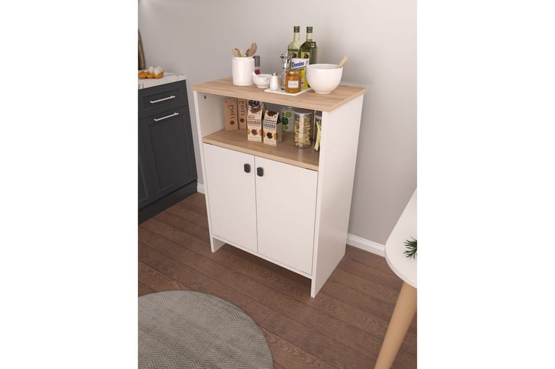 Flerbruks Kapasitetskap Cladells Sonomo / Hvit - Hvit - Oppbevaring - Oppbevaringsmøbler - Kommode