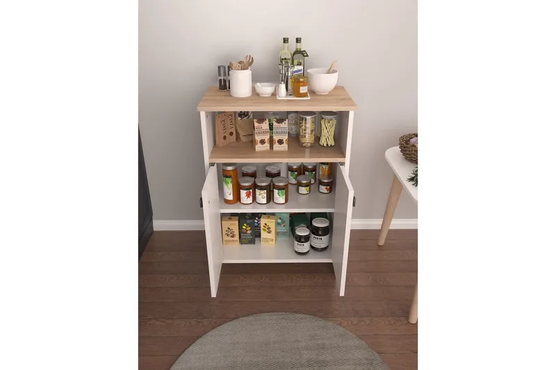 Flerbruks Kapasitetskap Cladells Sonomo / Hvit - Hvit - Oppbevaring - Oppbevaringsmøbler - Kommode