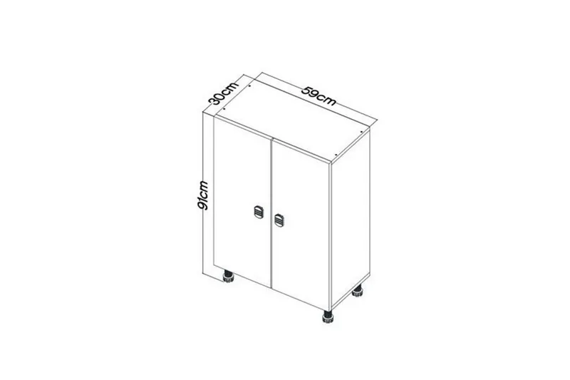 Flerbruks Kapasitetskap Sourav Atlantisk Furu / Hvit - Brun/Hvit - Oppbevaring - Oppbevaringsmøbler - Kommode