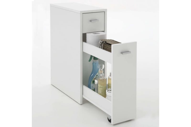 FMD Kommode med 2 skuffer 20x45x61 cm hvit -   - Entrekommode - Kommode