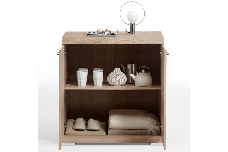FMD Skap med 2 dører 80x34,9x89,9 cm eik -   - Entrekommode - Kommode
