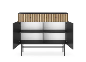 Francisca Kommode 104 cm - Svart/Eik - Oppbevaring - Oppbevaringsmøbler - Kommode