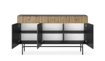 Francisca Kommode 155 cm - Svart/Eik - Oppbevaring - Oppbevaringsmøbler - Kommode