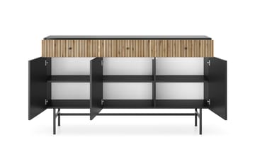 Francisca Kommode 155 cm - Svart/Eik - Oppbevaring - Oppbevaringsmøbler - Kommode