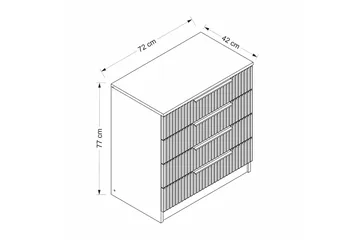 Fruitland Kommode - Hvit - Oppbevaring - Oppbevaringsmøbler - Kommode
