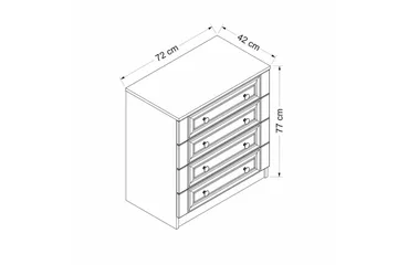 Fruitland Kommode - Hvit - Oppbevaring - Oppbevaringsmøbler - Kommode