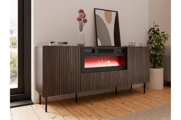 Kommode Hammarstrand 181 cm - Valnøtt - Interiør - Peis - Peis uten pipe - El-peiser