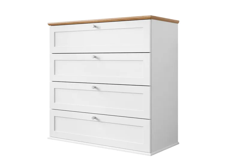 Hammerdal Kommode 92 cm, Hvit/Eik