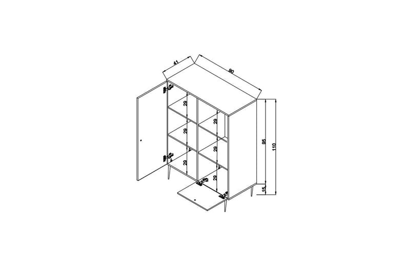 Hazeran Kommode 40 cm - Eik - Oppbevaring - Oppbevaringsmøbler - Kommode