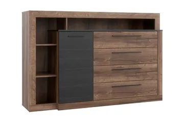 Hither Kommode 161 cm - Brun/Svart - Oppbevaring - Oppbevaringsmøbler - Kommode