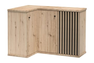 Hjørnekommode Buckfast 123x86x82 cm - Natur/Svart - Oppbevaring - Oppbevaringsmøbler - Kommode