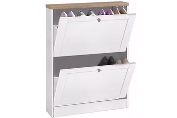 Hjørneskjenk Loft24 Naveen skoskap 70x90 cm Hvit - Oppbevaring - Skooppbevaring - Skoskuff