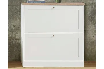 Hjørneskjenk Loft24 Naveen skoskap 70x90 cm Hvit - Oppbevaring - Skooppbevaring - Skoskuff