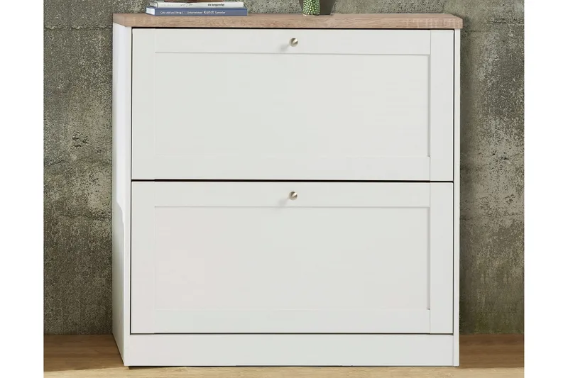 Hjørneskjenk Loft24 Naveen skoskap 70x90 cm Hvit - Oppbevaring - Skooppbevaring - Skoskuff