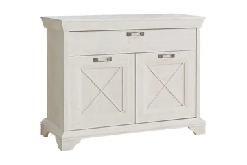 Hurlston Kommode 123 cm - Hvit - Oppbevaring - Oppbevaringsmøbler - Kommode