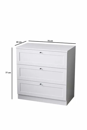 Interlaken kommode 75 cm - Hvit - Oppbevaring - Oppbevaringsmøbler - Kommode