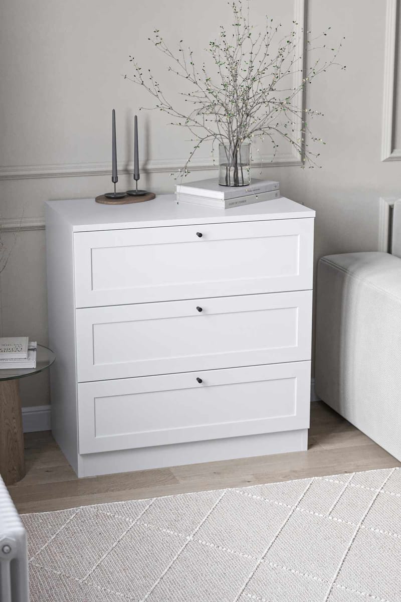 Interlaken kommode 75 cm - Hvit - Oppbevaring - Oppbevaringsmøbler - Kommode