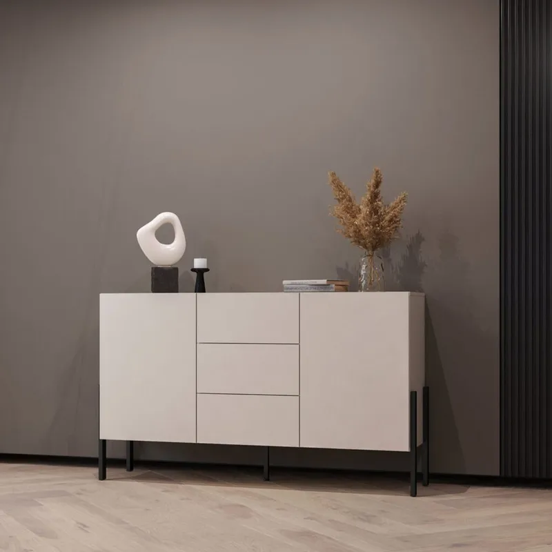 Kommode Jukon 2 dører med 3 skuffer - Kashmir, 154 cm - Oppbevaring - Oppbevaringsmøbler - Sideboard & skjenk