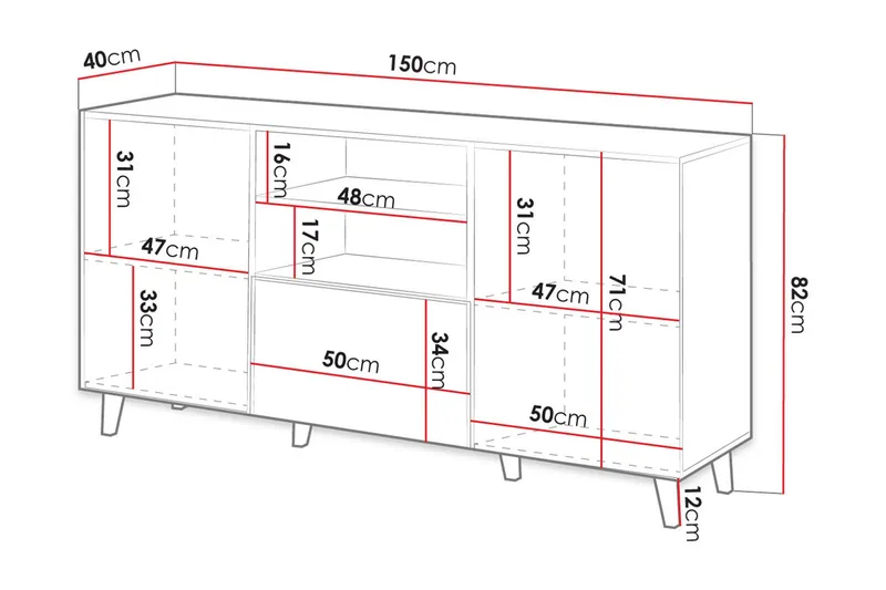 Juniskär Kommode - Svart|Eik - Oppbevaring - Oppbevaringsmøbler - Kommode