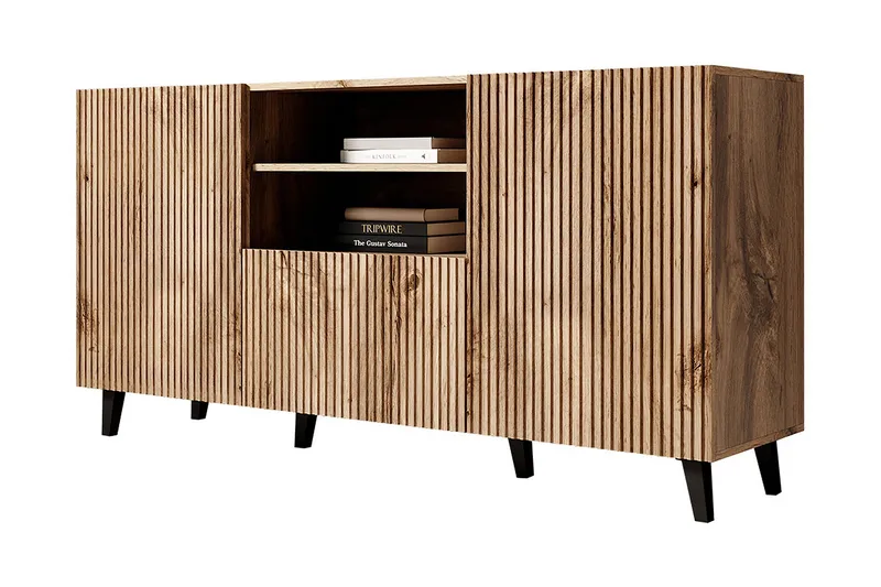 Juniskär Kommode, Svart|Eik