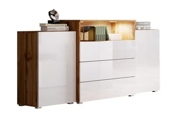 Kommode 150 cm - Hvit/Natur - Oppbevaring - Oppbevaringsmøbler - Kommode - Entrekommode