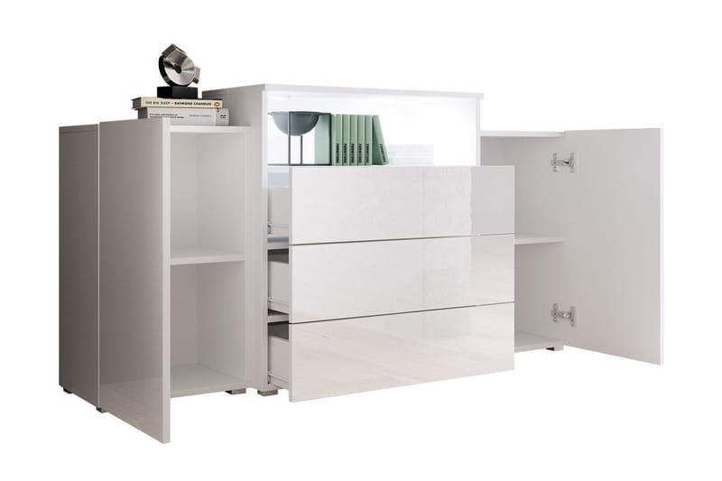 Kommode 150 cm - Hvit/Natur - Oppbevaring - Oppbevaringsmøbler - Kommode - Entrekommode