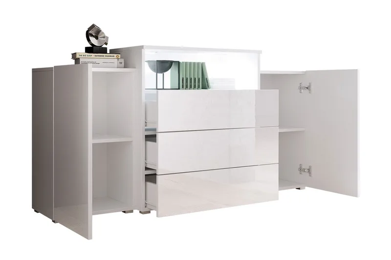 Kommode 150 cm - Hvit/Natur - Oppbevaring - Oppbevaringsmøbler - Kommode