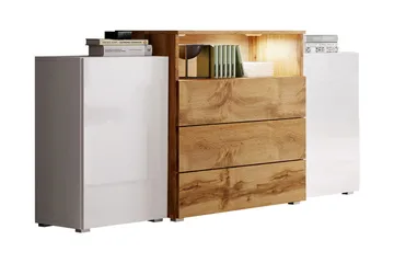 Kommode 150 cm - Hvit/Natur - Oppbevaring - Oppbevaringsmøbler - Kommode