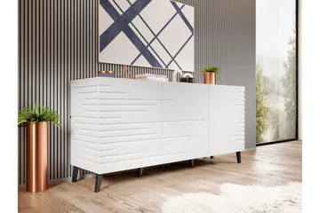 Kommode 155 cm - Hvit/Svart - Oppbevaring - Oppbevaringsmøbler - Kommode