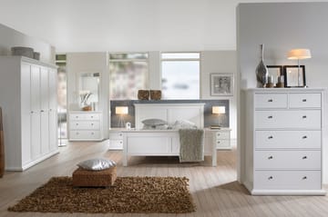 Kommode Anjou 140 cm Høy - Hvit - Oppbevaring - Oppbevaringsmøbler - Kommode